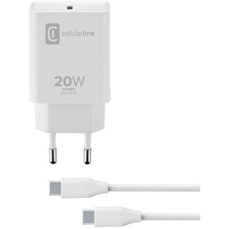 Alimentatore da rete CellularLine usb-C 20W