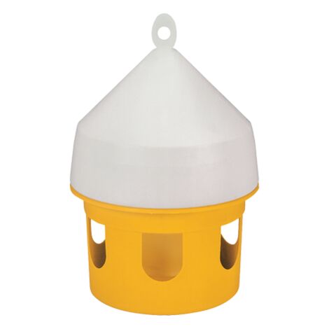 Alimentatore di kerbl per piccioni, plastica, giallo e bianco, capacitМК 5 litri