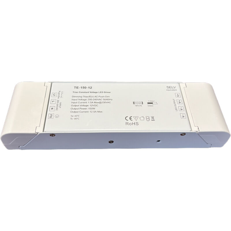 Alimentatore Dimmerabile Cv 12v 150w Triac Elv Pulsante N.o. Varial...
