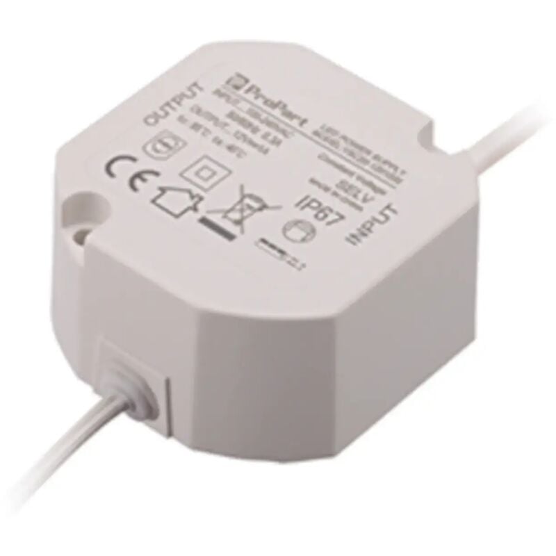Image of Propart - alimentatore trasformatore striscia luci led mini stagno IP67 20 watt 0,8A 24 volt