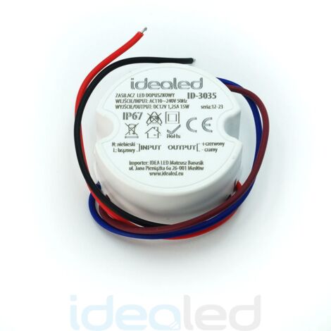 Alimentatore LED 12V 15W IP67 da incasso IdeaLED
