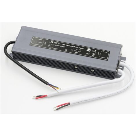 Alimentatore LED 200W 12V 16,7A IP67 Slim IdeaLED ID-3045