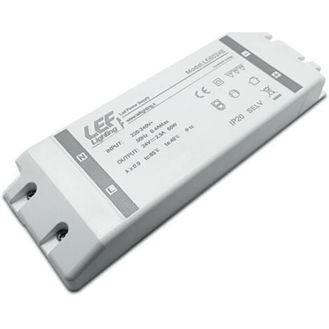 ALIMENTATORE 24V 150W 6,25A SLIM IP20 200X60X40MM