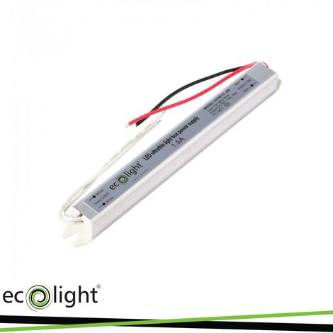 Alimentatore LED per mobili slim 18W 12V 1,5A IP20 Ecolight