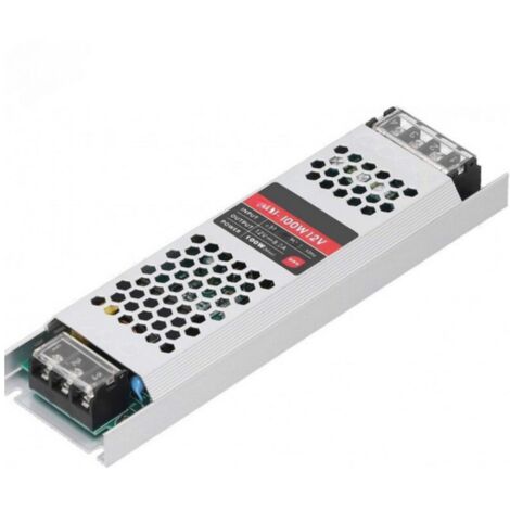 Alimentatore Led Stabilizzato 100W 8.5a 12V Trasformatore Striscia Switch