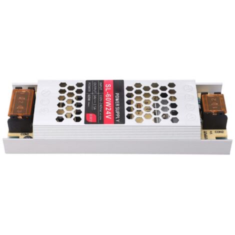 Alimentatore LED Stabilizzato 60W 2.5a 24V Trasformatore Striscia Switch Slim
