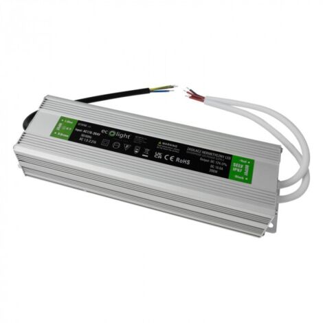 Alimentatore LED stagno 200W 12V 16,6A IP67 Ecolight