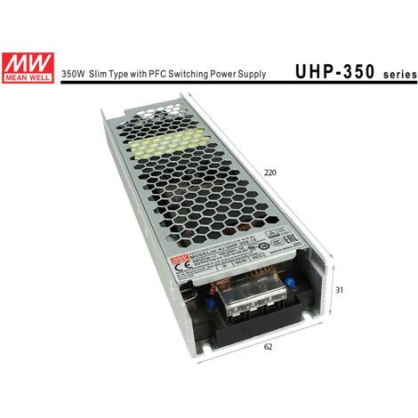 Alimentatore MW MEAN WELL CV 12V 350W 29,2A Senza Ventola UHP-350-12 Trasformatore Da AC 220V A DC 12V Per Luci Led Interno