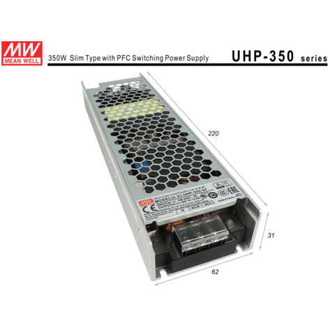 Alimentatore MW MEAN WELL CV 24V 350W 14,6A Senza Ventola UHP-350-24 Trasformatore Da AC 220V A DC 24V Per Luci Led Interno