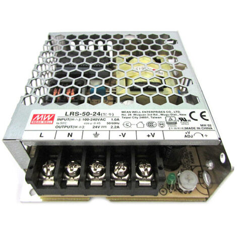 Alimentatore MW MEAN WELL CV Trasformatore 24V 50W 2,2A LRS-50-24 Per Luci Led