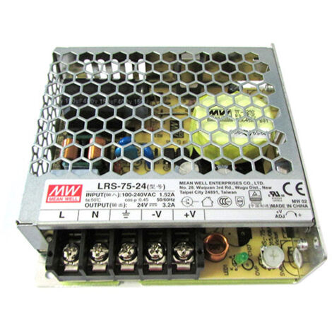 Alimentatore MW MEAN WELL CV Trasformatore 24V 75W 3,2A LRS-75-24 Da AC 220V A DC 24V Per Lampade Led
