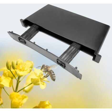 Alimentatore per alveari, Alimentatore per sciroppo di zucchero per api, Alimentatore per alveari in plastica nera da 4 litri, Attrezzatura per bere le api, Strumenti per apicoltura per apicoltura