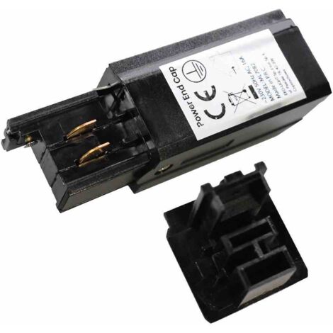 Alimentatore per guida luce da binario Nero a 3 circuiti