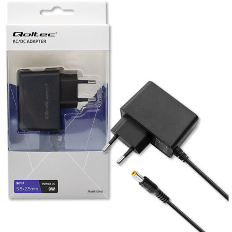 Alimentatore plug-in Qoltec PREMIUM 9W  9V  1A  5,52,5