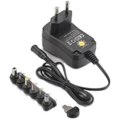 alimentatore regolabile 3-12 volt 27 watt con connettori 2250mA nero 2,25A