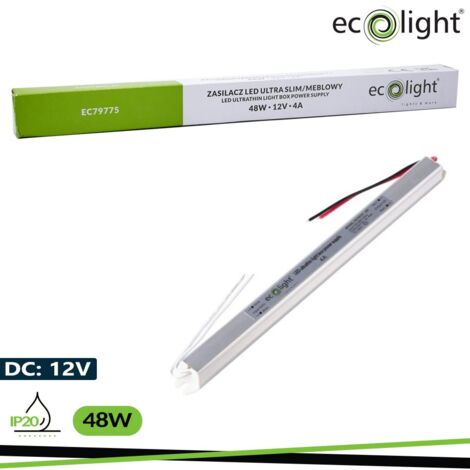 Alimentatore Slim LED da mobile 48W 12V 3A IP20 Ecolight