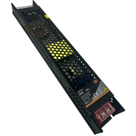 Alimentatore slim stabilizzato 12v 300 watt switch trasformatore 25 mha per videosorveglianza e led