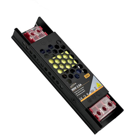 Alimentatore slim stabilizzato 24v 60 watt switch trasformatore 2.5 mha per videosorveglianza e led