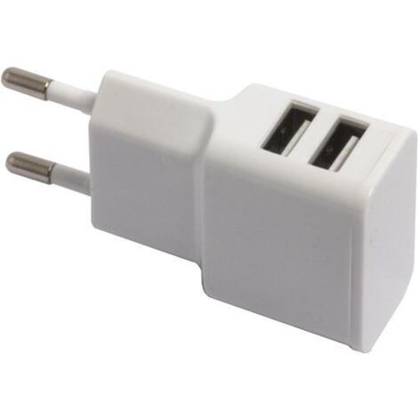 ALIMENTATORE SMARTPHONE 2 USB 2.4A BIANCO (SF221)