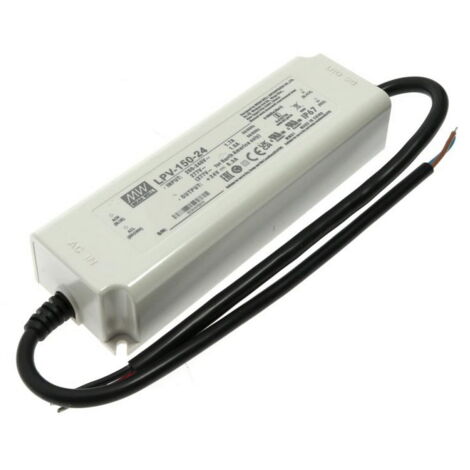 Alimentatore striscia Led 24V 150W 5A IP67 Trasformatore uso esterno MEAN WELL