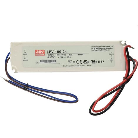 Alimentatore Switching 100.8W 24Vdc 4.2A Singola Uscita LPV-100-24 IP67 MEANWELL