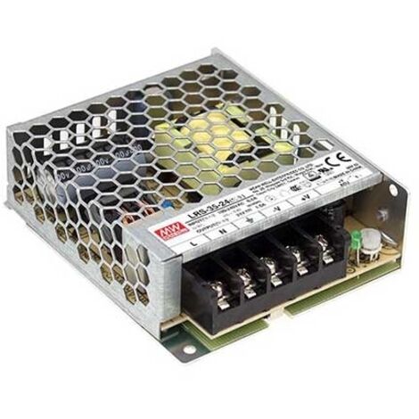Alimentatore switching 35W 24Vdc 1.5A singola uscita Mean Well LRS-35-24
