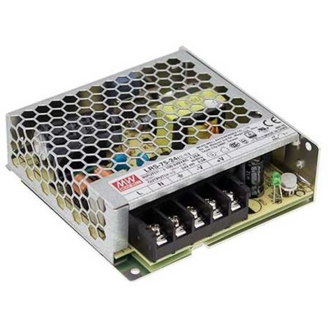 Alimentatore switching 75W 24Vdc 3.2A singola uscita Mean Well LRS-75-24