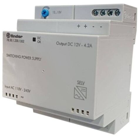 Alimentatore Switching Finder 50W 12VDC 4,5A IP20 785012301202