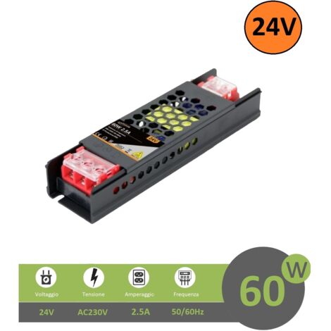 Alimentatore Trasformatore 24v 60w 2.5a 220v FHYLA60W24V