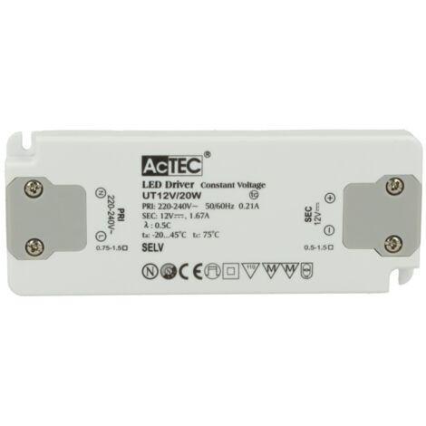 Alimentatore Trasformatore CV Super Slim 14mm 12V 20W 1,67A