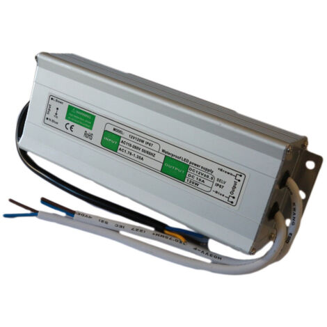 Alimentatore Trasformatore Impermeabile 12v Ip67 Waterproof Striscia Led Switch        120 Watts