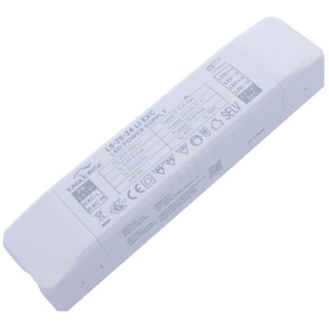 Alimentatore Trasformatore LED Cerificato ENEC Output 75W 24V 3.13A Input 220V Compatibile PLC-60-24