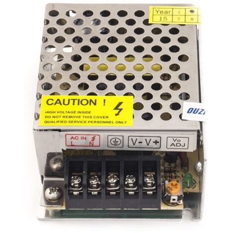 ALIMENTATORE TRASFORMATORE STABILIZZATO SWITCH TRIMMER 220V-12V 2 A AMPERE