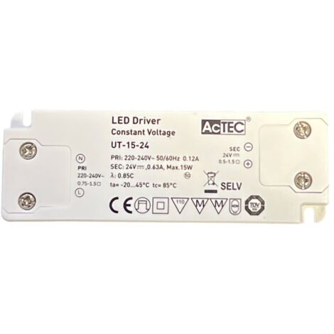 Alimentatore Trasformatore Ultra Slim 15W 24V 0.63A Tensione Costante 103X36X16 mm