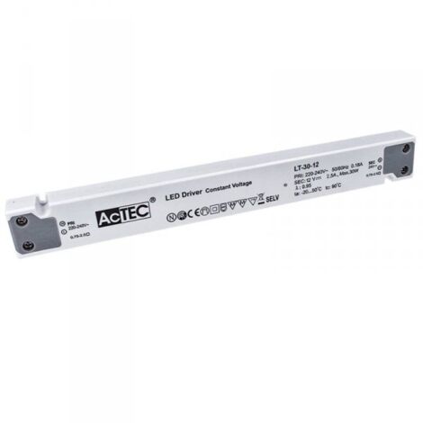 Alimentatore Ultra Slim Sottile 30W 12V Trasformatore CV Per Striscia Led Profili Alluminio