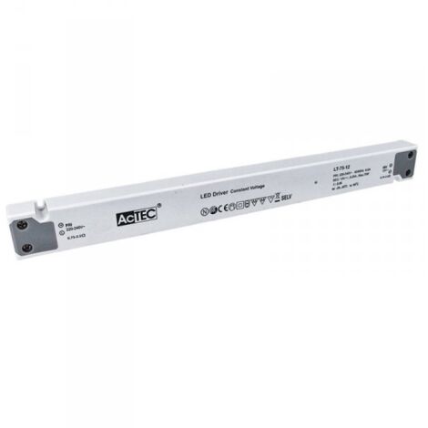 Alimentatore Ultra Slim Sottile 75W 12V Trasformatore CV Per Striscia Led Profilato Alluminio