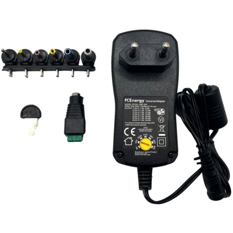 Alimentatore Universale Uscita 9-24vdc 1000ma 7 Connettori Pce24-1000-uni