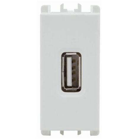 Alimentatore usb 5v 2.1a 1 modulo bianco urmet 10330.b