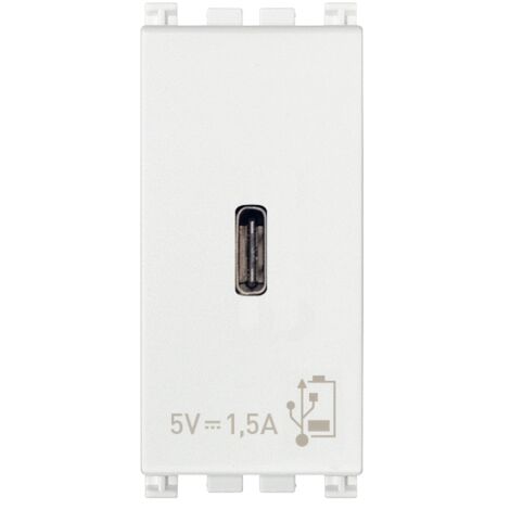 alimentatore usb c 5v 1.5a 1m bianco - vimar