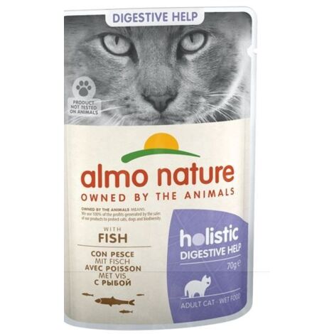 Alimento Almo Nature para gatos mayores, pescado, 70 g - Suave para estómagos sensibles