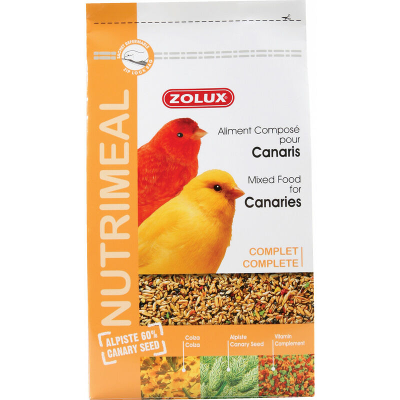 

Zolux - Alimento compuesto para canarios. Nutrimeal. 2,5 kg. para aves