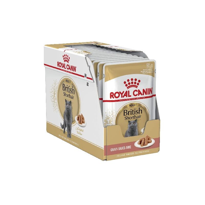 

Alimento húmedo BRITISH SHORTHAIR Paté, Caja 12 Sobres x 85 gr - Royal Canin