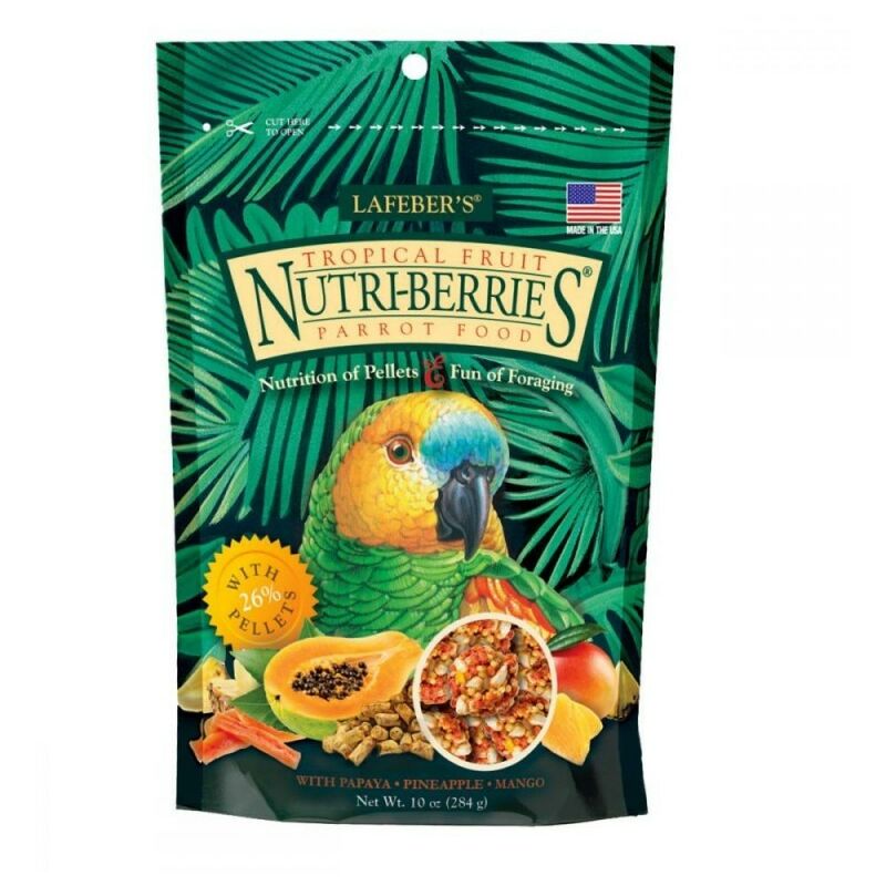 

Alimento para aves NUTRI BERRIES FRUTAS TROPICAL indicado para loros 284 gr