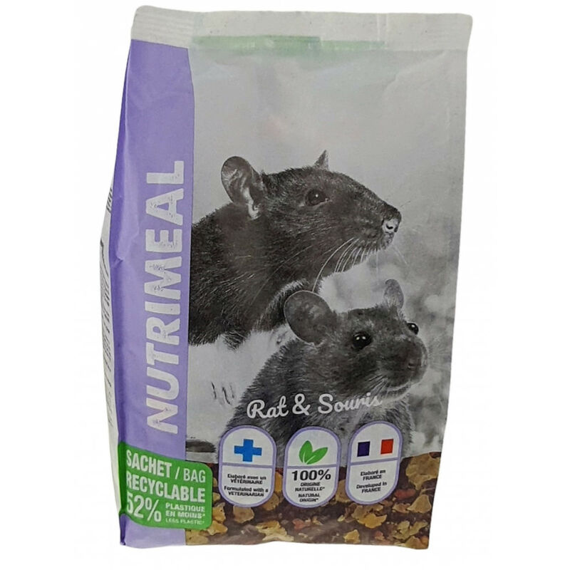 

Alimento para ratas y ratones, nutrimeal - 800g.