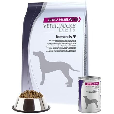 Alimento seco EUKANUBA Dermatosis Formula para perros con hipersensibilidad alimentaria, 12 kg.