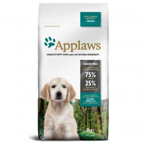 Alimento seco para cachorros de razas pequeñas y medianas con pollo, 7,5 kg.