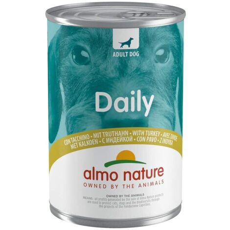 alimento umido cani almo nature "daily" con tacchino 400 gr