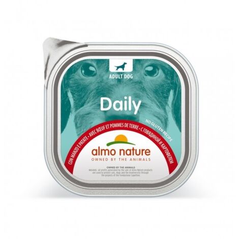 alimento umido per cani almo nature "daily" con manzo e patate 100 gr
