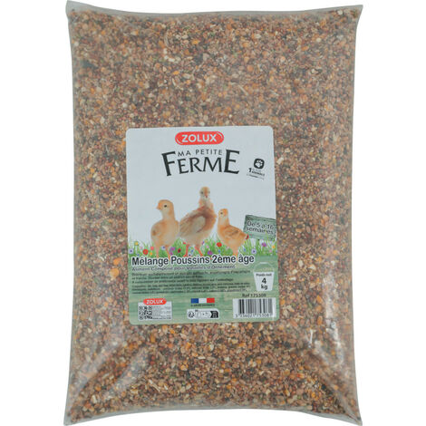 Aliments composé, mélange poussin 2eme âge 4 kg basse cour. - zolux
