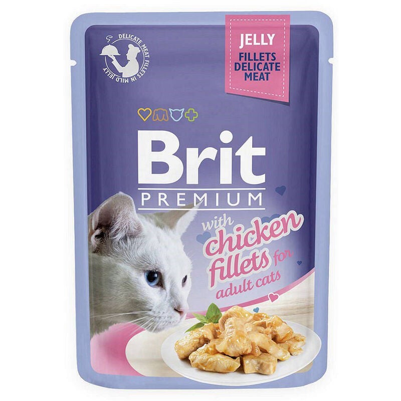 Aliments humides pour chats vafo praha s.r.o. Brit a premium cat SASZ.85G gel filet de poulet VAT004840